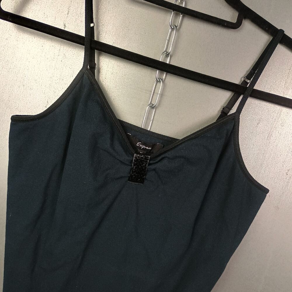 Express Vintage Y2K Cotton Spandex Baby Tee Tank Spaghetti Strap Top Medium 2000